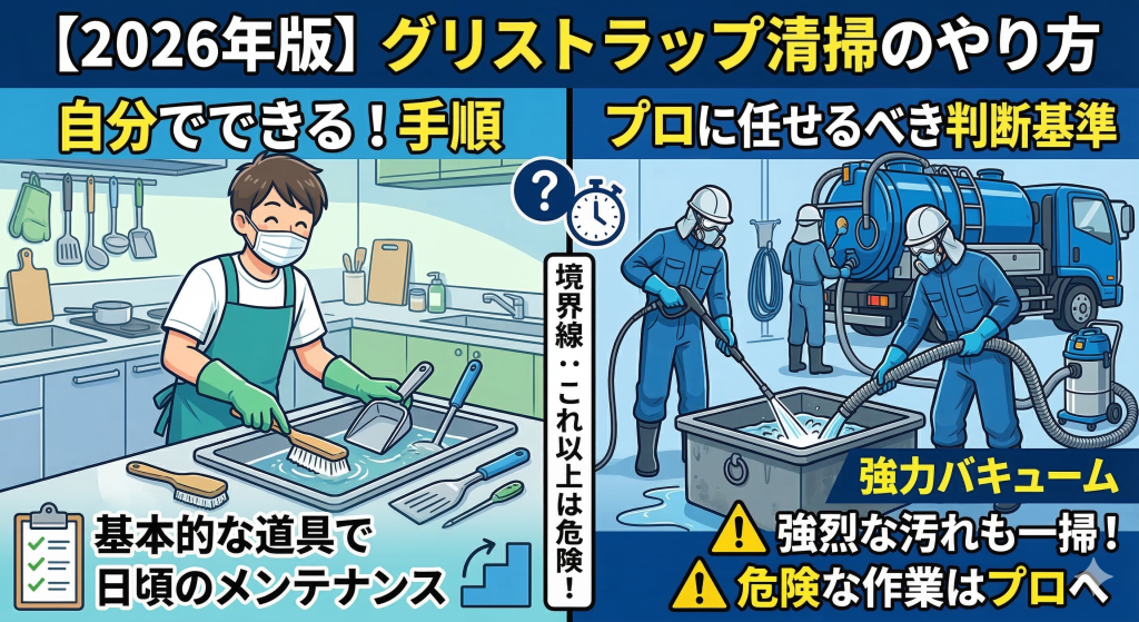 グリストラップ清掃のやり方